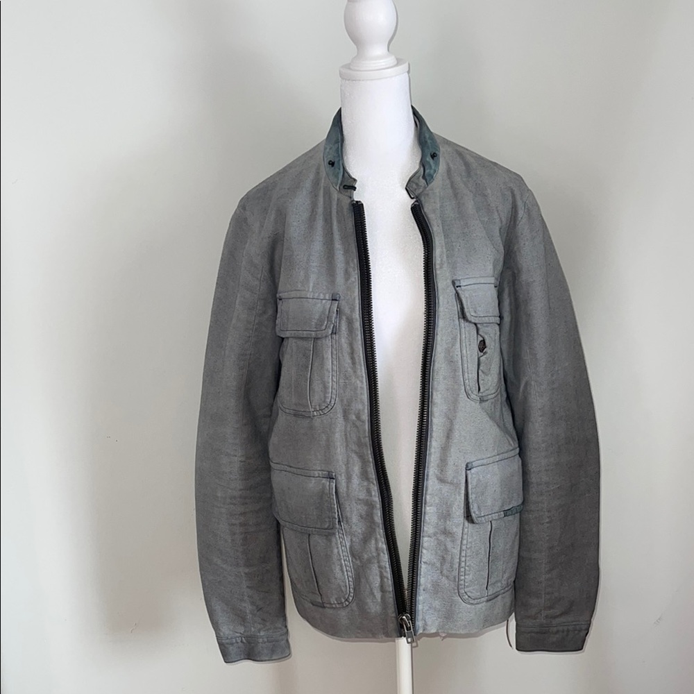 Diesel Black Gold Gray Lightweight Utility Jacket